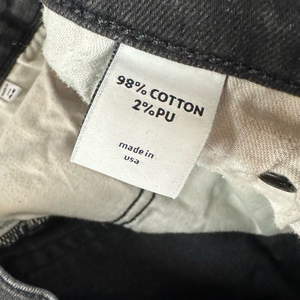 Askk‎ NY Jeans Denim Dark Wash Black Solid Raw Hem Cotton Stretch Mid Rise - Picture 8 of 9